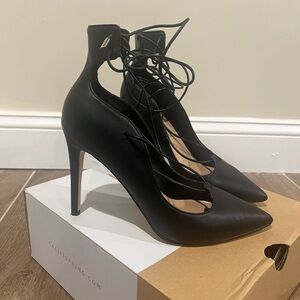 Call It Spring Lace-Up Black Heels